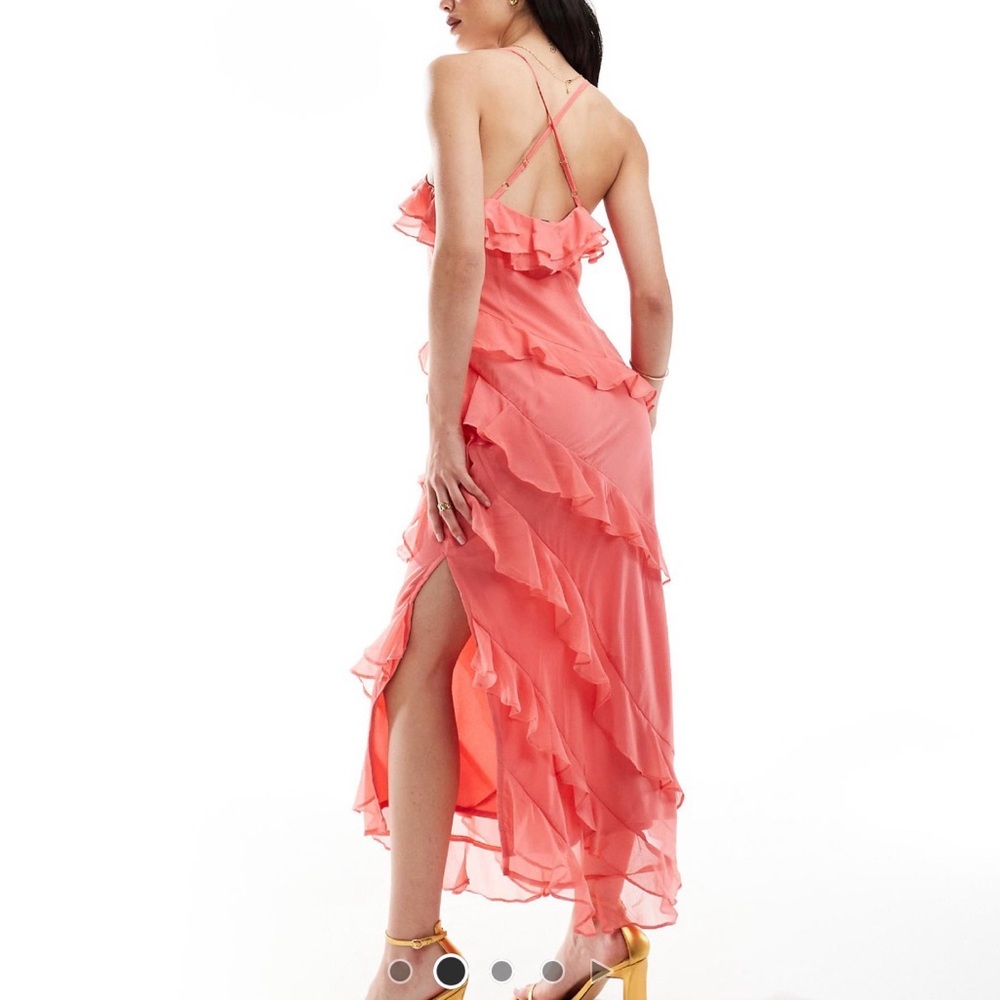 **BLACK** Pretty Lavish Ruffle Maxi Dress